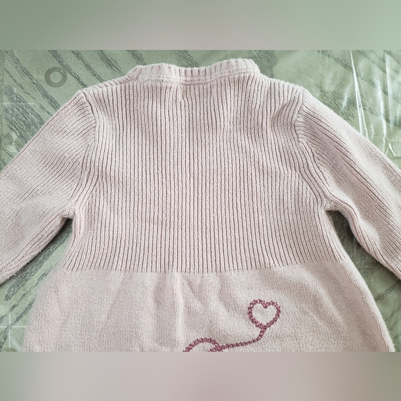 💗 Girls’ Pink Knit Sweater Dress – Size 5/6 – Poodle Design - Picture 7 of 11